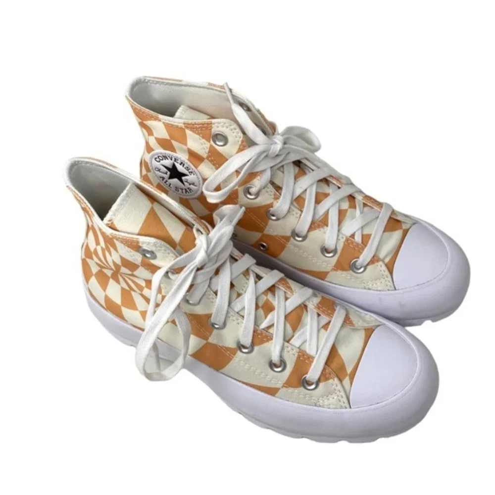 Converse Ctas Lugged High Top Sneakers Women's Size Orange Candy Canvas A10018C - Picture 4 of 10